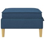 vidaXL Pouf avec Rangement Bleu Tissu