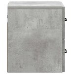 vidaXL Cabinet de chevet mural Gris béton 34 5 x 33 x 40 cm