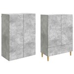 vidaXL Ensemble de Meubles 2 Pièces Gris béton Bois d'ingénierie