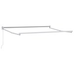 vidaXL Cadre de store rétractable manuel Blanc 3 x 2 m Aluminium