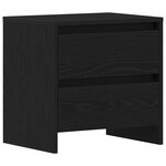 vidaXL Cabinet de chevet avec tiroir Chêne noir 45 x 34 x 44.5 cm