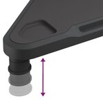 vidaXL Support de moniteur d'angle Noir 49x28x10 5 cm