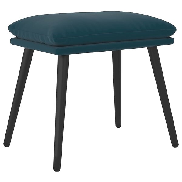 vidaXL Repose-pied Bleu 45x29 5x35 cm Velours