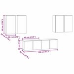 vidaXL Ensemble meuble TV 6 Pièces Bois ancien 60 x 30 x 30 cm