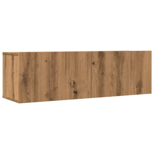 vidaXL Meubles TV muraux 2 Pièces chêne artisanal 100x30x30 cm