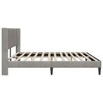 vidaXL Cadre de lit avec tête de lit Gris clair 200 x 200 cm Velours