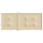vidaXL Coussins de chaise de jardin dossier haut lot de 2 beige tissu