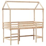 vidaXL Lit superposé avec échelle et toit sans matelas 90x190 cm