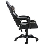 vidaXL Fauteuil de jeux vidéo Noir et camouflage Similicuir