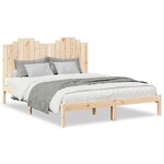 vidaXL Cadre de lit extra long sans matelas 160x210 cm bois massif
