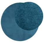 vidaXL Tapis OVIEDO à poils courts turquoise Ø 160 cm