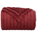 vidaXL Jeté Rouge Bordeaux 150 x 130 cm Toison