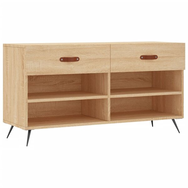 vidaXL Banc à chaussures chêne sonoma 102x35x55 cm bois d'ingénierie