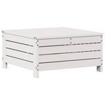 vidaXL Salon de jardin 4 Pièces avec coussins blanc bois de pin massif