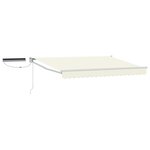 vidaXL Auvent rétractable électrique Crème et Blanc 3 5 x 2 m