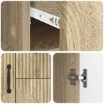 vidaXL Buffet Chêne Sonoma 89 x 34 5 x 57 cm Bois d'ingénierie