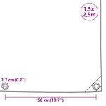 vidaXL Bâche bleu 1 5x2 5 m 650 g/m²