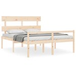 vidaXL Lit pour personne âgée sans matelas 160x200 cm bois massif