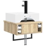 vidaXL Basin de lavage mural Chêne Sonoma 40 x 41 x 39 cm