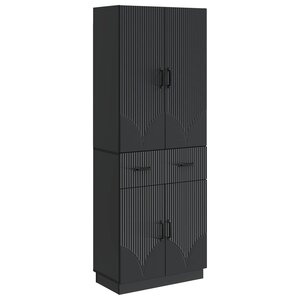 vidaXL Ensemble de Meubles 2 Pièces Noir Bois d'ingénierie