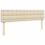 VidaXL Cadre de lit ottoman avec matelas crème 180x200 cm tissu