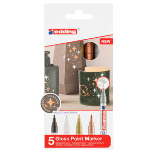 Edding marqueurs à peinture brillante 5 pièces multicolore 751
