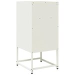 vidaXL Table de chevet blanc 36x39x78 cm acier laminé à froid