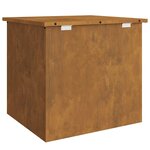vidaXL Boîte de Rangement Extérieure Marron 55 x 50.5 x 50 cm