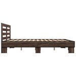 vidaXL Cadre de lit sans matelas chêne marron 200x200 cm