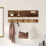 vidaXL Porte-manteau mural avec étagère avec stockage Vieux bois 90 x 15 x 36 cm