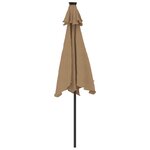 vidaXL Parasol de jardin avec mât en acier taupe 225x225x212 cm
