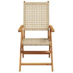 vidaXL Ensemble de salle à manger pour jardin 7 Pièces Beige