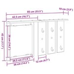 vidaXL Porte-manteau mural avec miroir chêne artisanal 85 x 10 x 45 cm
