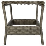vidaXL Salon de jardin 3 Pièces avec coussins résine tressée marron