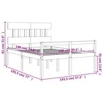 vidaXL Lit pour personne âgée sans matelas 140x190 cm bois massif