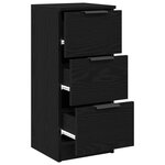 Buffet en chêne noir vidaXL 30x30x70 cm en bois d'ingénierie