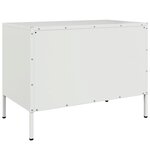 vidaXL Meuble TV blanc 68x39x50 5 cm acier