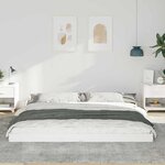 vidaXL Cadre de lit Blanc 180 x 220 cm Bois massif en pin