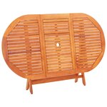 vidaXL Table de jardin pliable 160x85x74 cm Bois d'eucalyptus solide