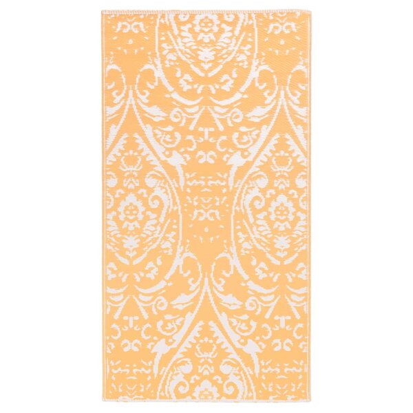 vidaXL Tapis d'extérieur Orange et blanc 120x180 cm PP