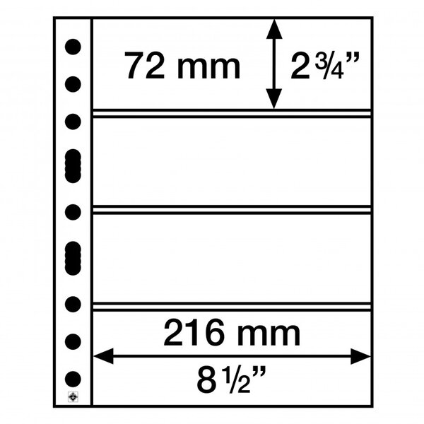 Recharges Grande à 4 bandes transparentes  Leuchtturm.