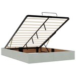 vidaXL Cadre de lit ottoman sans matelas gris clair 140x200 cm velours