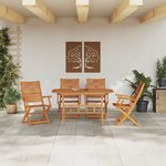 vidaXL Ensemble de salle à manger pour jardin 5 Pièces Marron