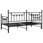 vidaXL Lits & Cadres de Lit Noir Métal 90 x 200 cm Cadre de Lit Métal