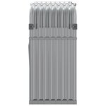 vidaXL Porte-bûches gris clair 120x45x100 cm acier galvanisé