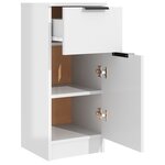 vidaXL Buffet Blanc brillant 30x30x70 cm Bois d'ingénierie
