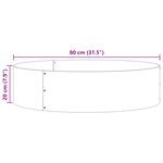 vidaXL Pot en métal blanc Blanc Métal Moyen Durable