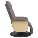 vidaXL Fauteuil inclinable avec repose-pieds taupe tissu