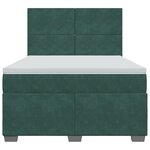 vidaXL Sommier à lattes de lit et matelas Vert foncé 140x200cm Velours