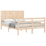 vidaXL Cadre de lit sans matelas bois massif